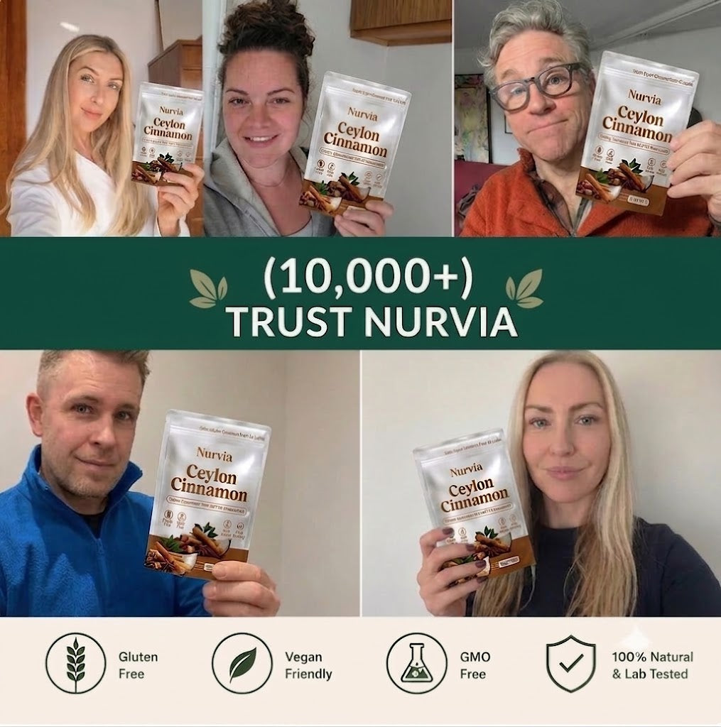 Nurvia Ceylon Cinnamon 7200mg Equivalent with MCT Oil