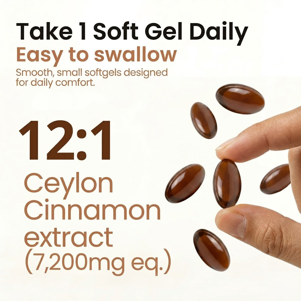 Nurvia Ceylon Cinnamon 7200mg Equivalent with MCT Oil